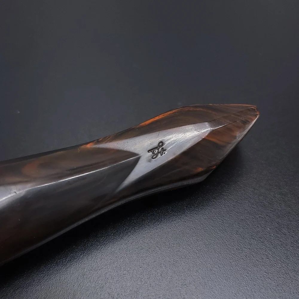 CUTCO 1727 Carving Fork Stainless‎ Steel Two Prong Orange Brown Handle USA